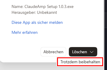 Download behalten
